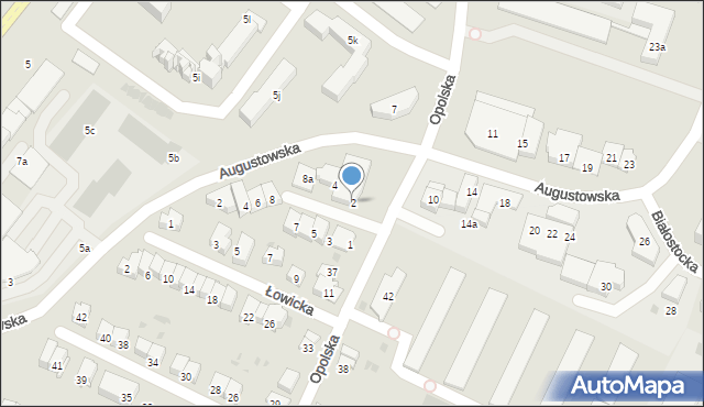 Olsztyn, Ciechocińska, 2, mapa Olsztyna