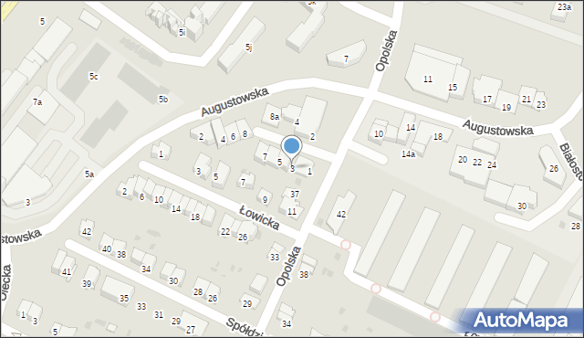 Olsztyn, Ciechocińska, 3, mapa Olsztyna