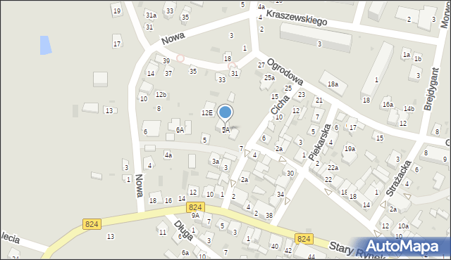 Opole Lubelskie, Cicha, 5A, mapa Opole Lubelskie