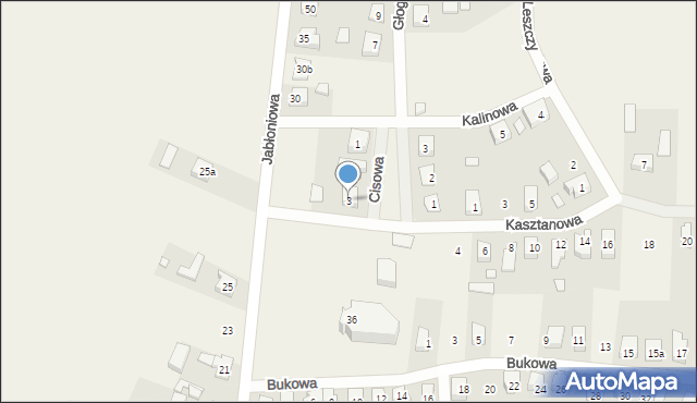 Orzechowo, Cisowa, 3, mapa Orzechowo