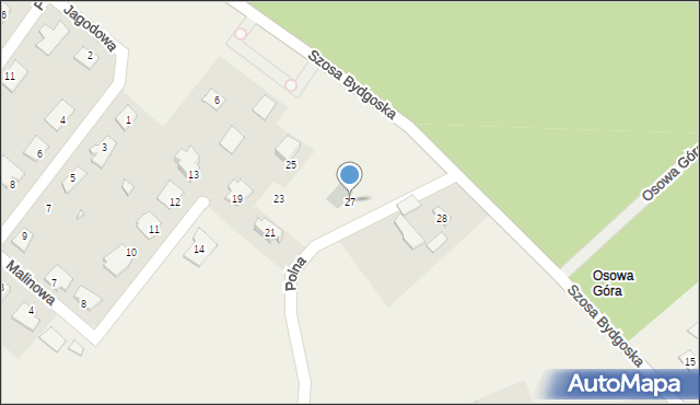 Osówiec, Cicha, 27, mapa Osówiec