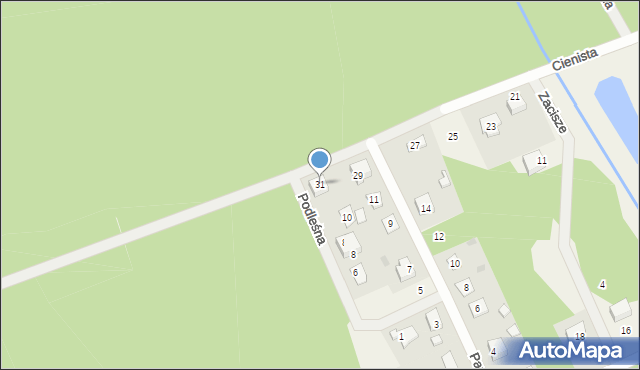 Osowiec, Cienista, 31, mapa Osowiec