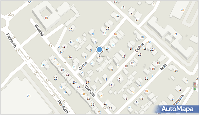 Ostrołęka, Cicha, 6, mapa Ostrołęka