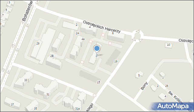 Ostrołęka, Cieplińskiego-Pługa Łukasza, 17, mapa Ostrołęka