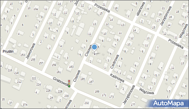 Ostrów Wielkopolski, Cisowa, 4, mapa Ostrów Wielkopolski