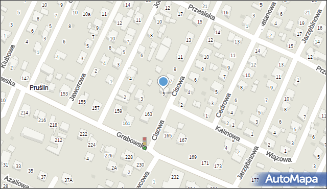 Ostrów Wielkopolski, Cisowa, 5, mapa Ostrów Wielkopolski