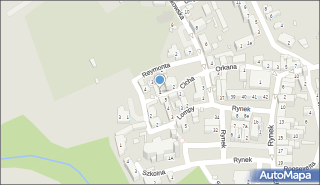 Otmuchów, Cicha, 4, mapa Otmuchów