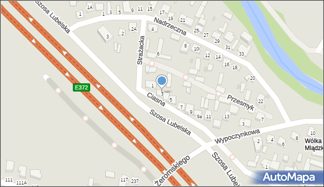 Otwock, Ciasna, 3, mapa Otwock