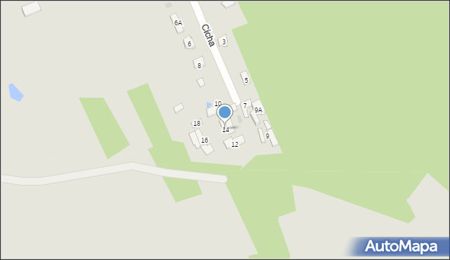 Otwock, Cicha, 14, mapa Otwock