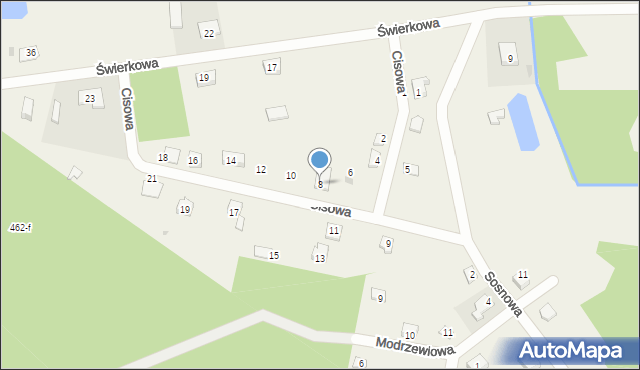 Owczegłowy, Cisowa, 8, mapa Owczegłowy