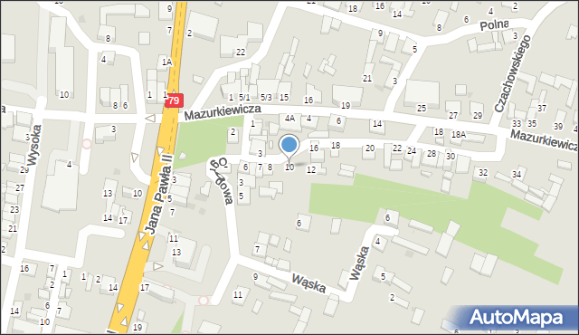 Ożarów, Cicha, 10, mapa Ożarów