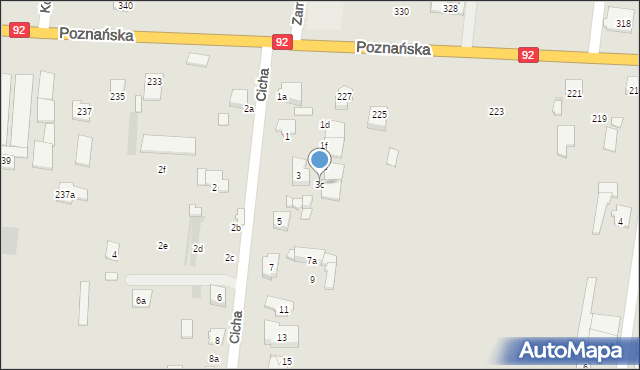 Ożarów Mazowiecki, Cicha, 3c, mapa Ożarów Mazowiecki
