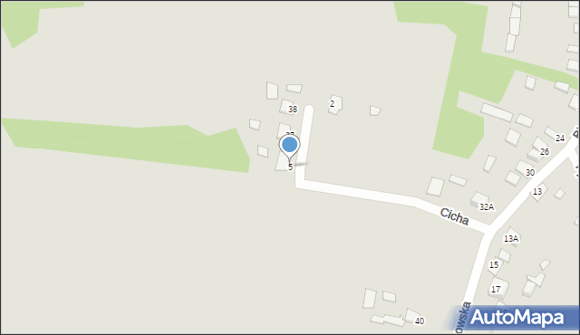 Pacanów, Cicha, 5, mapa Pacanów