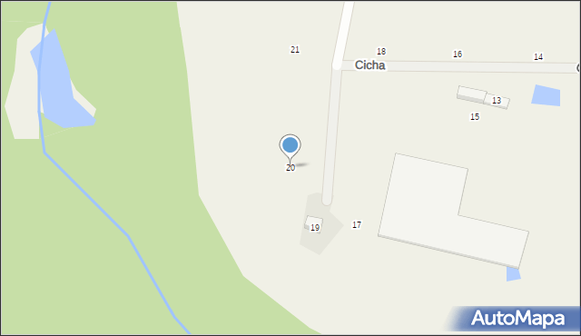 Paniowice, Cicha, 20, mapa Paniowice