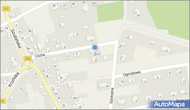 Paterek, Cicha, 10, mapa Paterek