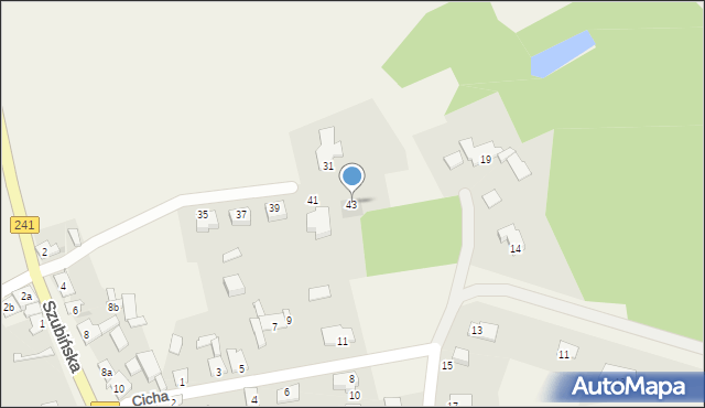 Paterek, Cicha, 43, mapa Paterek