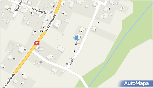 Pawłowiczki, Cicha, 12, mapa Pawłowiczki