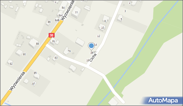 Pawłowiczki, Cicha, 16, mapa Pawłowiczki