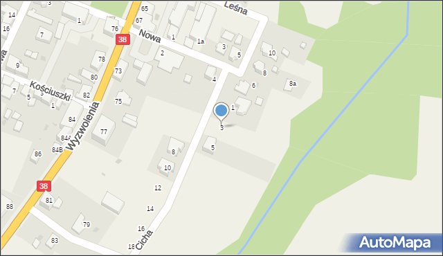 Pawłowiczki, Cicha, 3, mapa Pawłowiczki