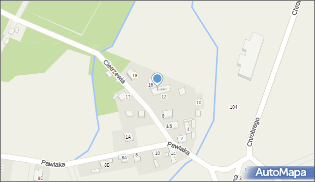 Pęchery, Cietrzewia, 14, mapa Pęchery