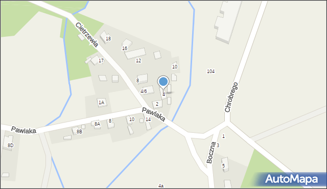 Pęchery, Cietrzewia, 4, mapa Pęchery