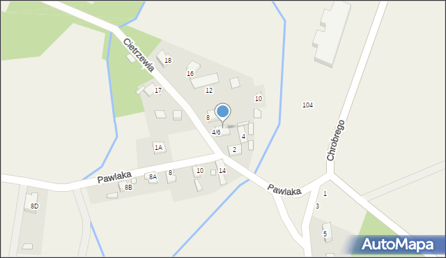 Pęchery, Cietrzewia, 6, mapa Pęchery