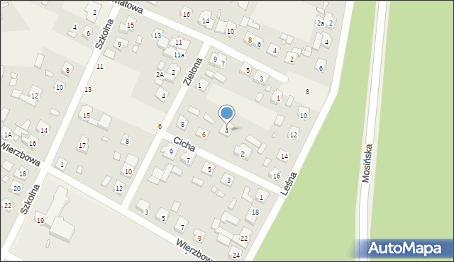 Pecna, Cicha, 4, mapa Pecna