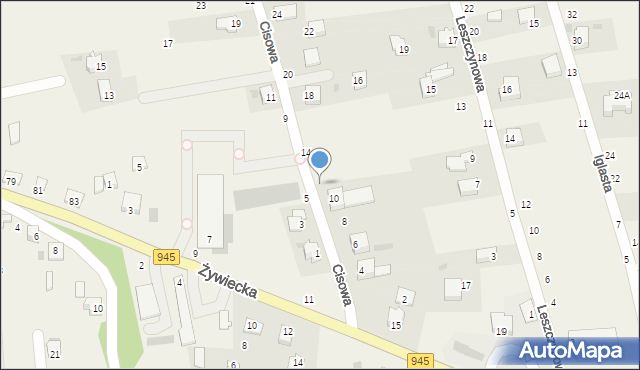 Pewel Mała, Cisowa, 12, mapa Pewel Mała