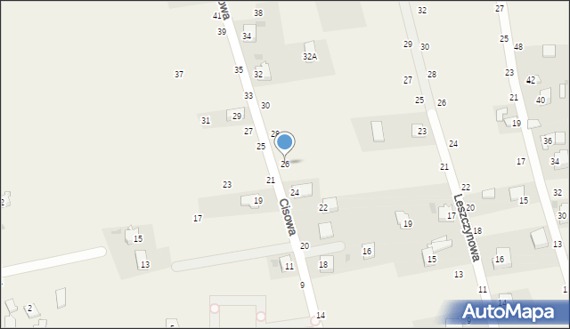 Pewel Mała, Cisowa, 26, mapa Pewel Mała