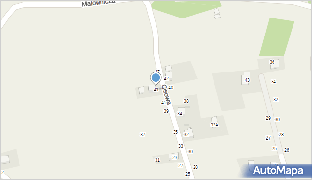 Pewel Mała, Cisowa, 43, mapa Pewel Mała