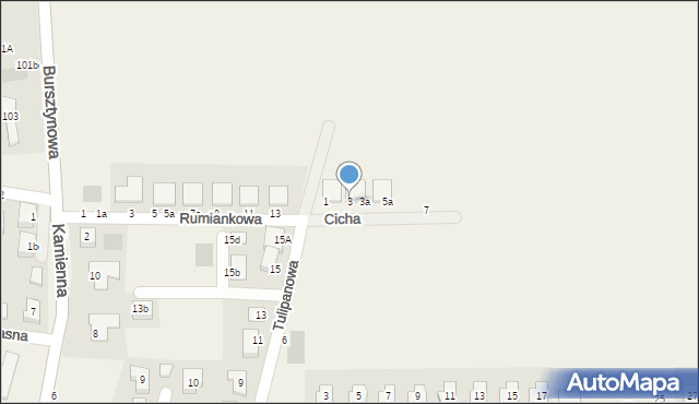 Piecowice, Cicha, 3, mapa Piecowice