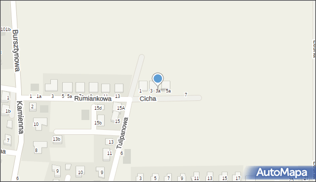 Piecowice, Cicha, 3a, mapa Piecowice