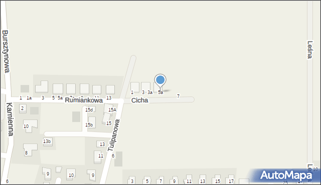 Piecowice, Cicha, 5a, mapa Piecowice