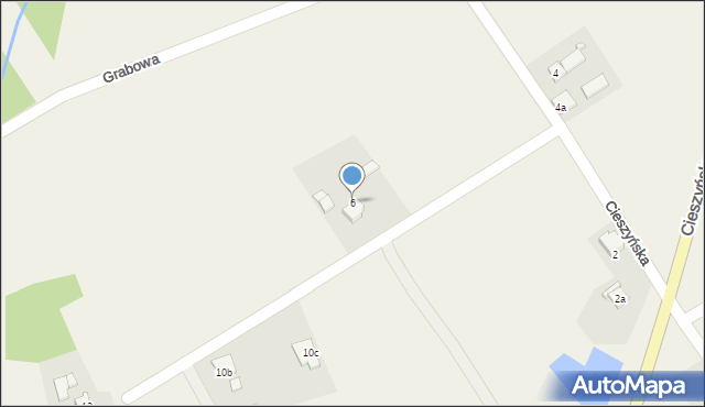 Pielgrzymowice, Cieszyńska, 6, mapa Pielgrzymowice