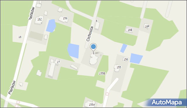 Pieńków, Cichosza, 7, mapa Pieńków