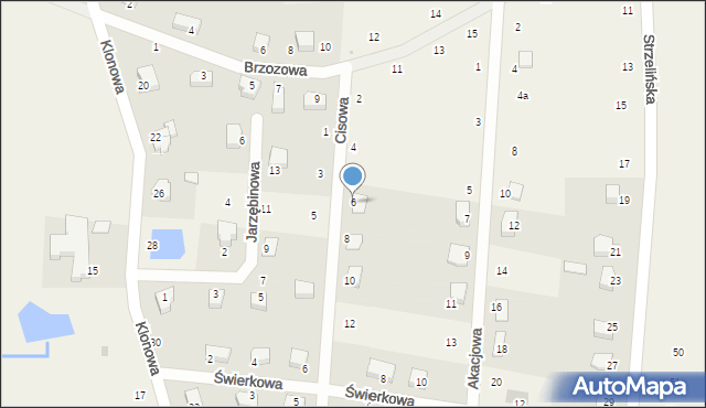 Pławna, Cisowa, 6, mapa Pławna