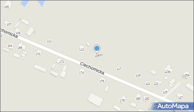 Płock, Ciechomicka, 115, mapa Płock