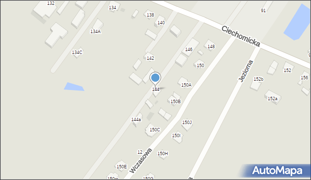 Płock, Ciechomicka, 144, mapa Płock