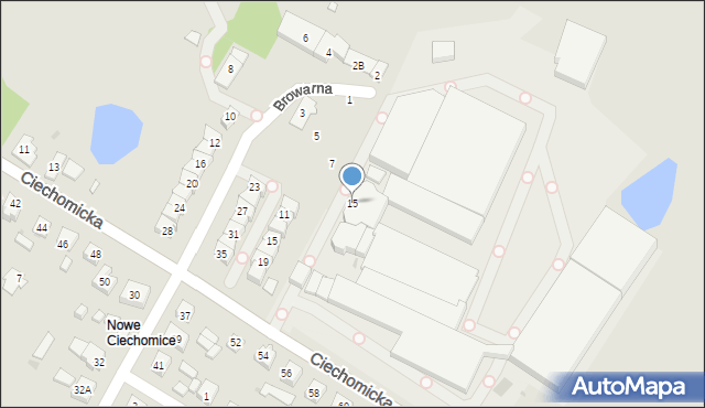 Płock, Ciechomicka, 15, mapa Płock