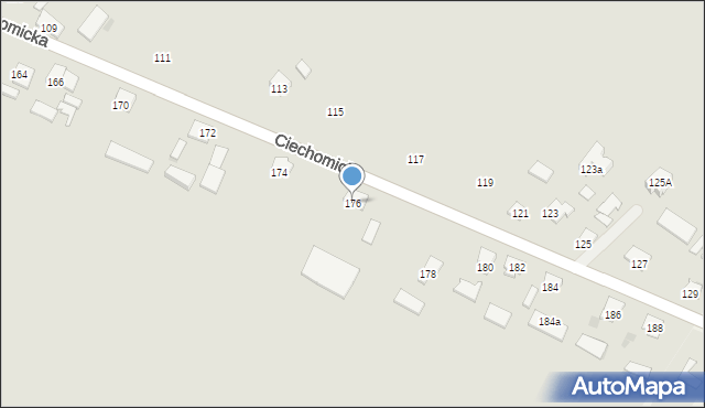 Płock, Ciechomicka, 176, mapa Płock