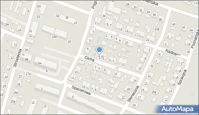 Pniewy, Cicha, 1, mapa Pniewy