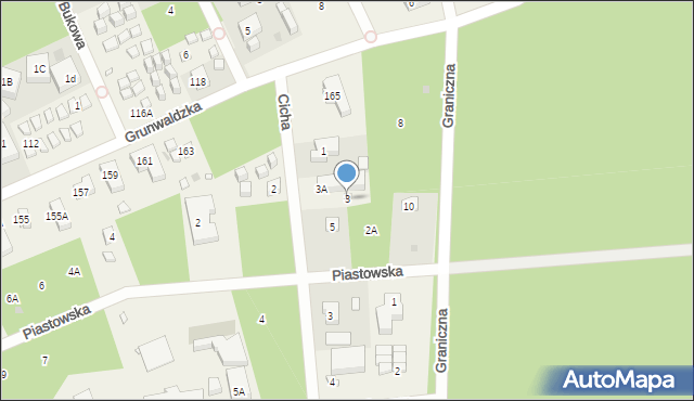 Pobierowo, Cicha, 3, mapa Pobierowo