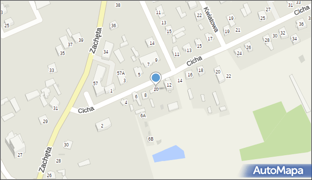 Podgajek, Cicha, 10, mapa Podgajek