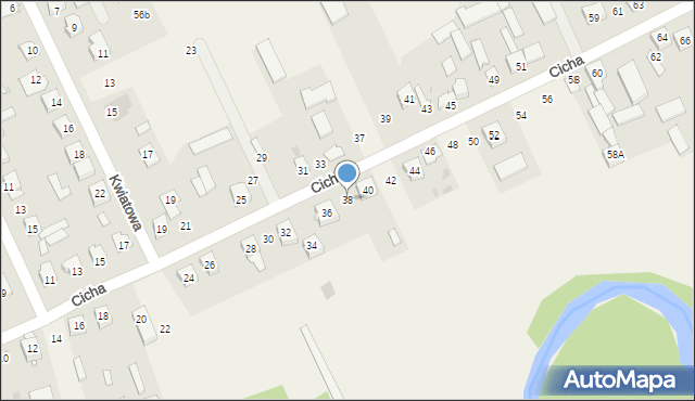 Podgajek, Cicha, 38, mapa Podgajek