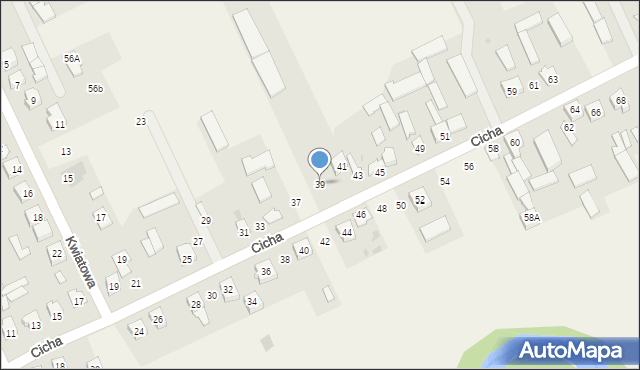 Podgajek, Cicha, 39, mapa Podgajek