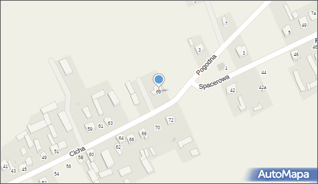 Podgajek, Cicha, 69, mapa Podgajek