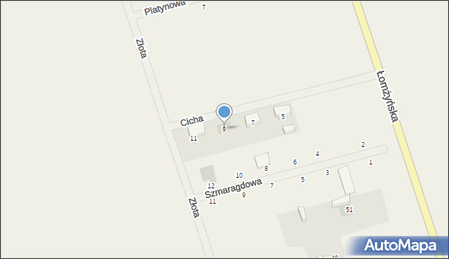 Podgórze, Cicha, 9, mapa Podgórze