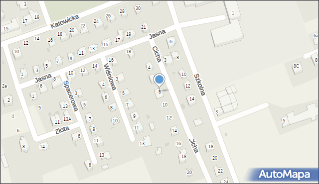 Pogwizdów, Cicha, 8, mapa Pogwizdów