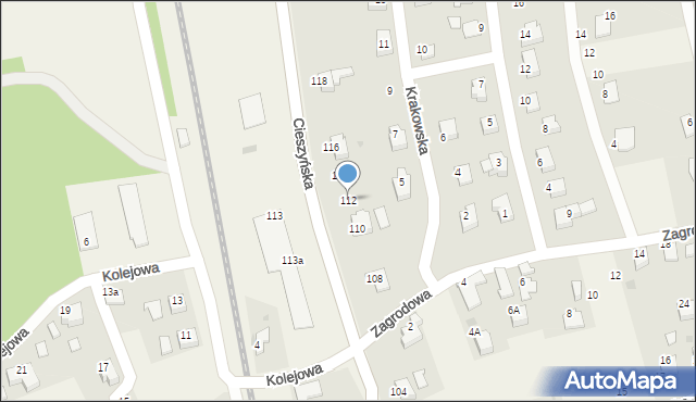 Pogwizdów, Cieszyńska, 112, mapa Pogwizdów
