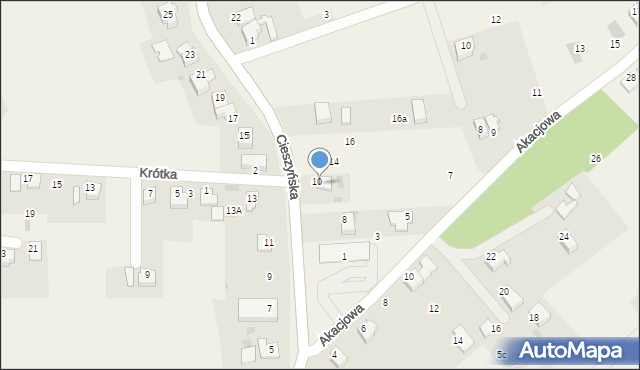 Pogwizdów, Cieszyńska, 12, mapa Pogwizdów